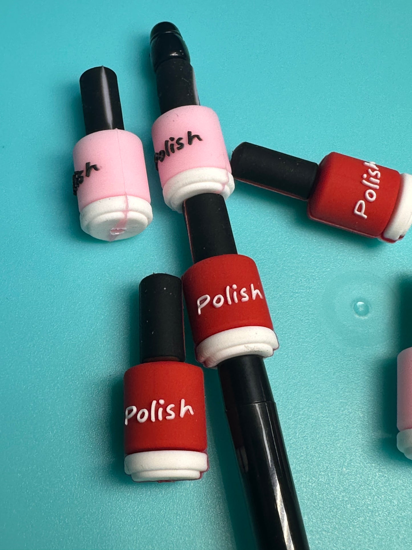 3D Fingernail polish mom bead/ spa day/ for beadable pen/ Silicone bead/keychain bead/ Mothers Day/ Nail Tech/