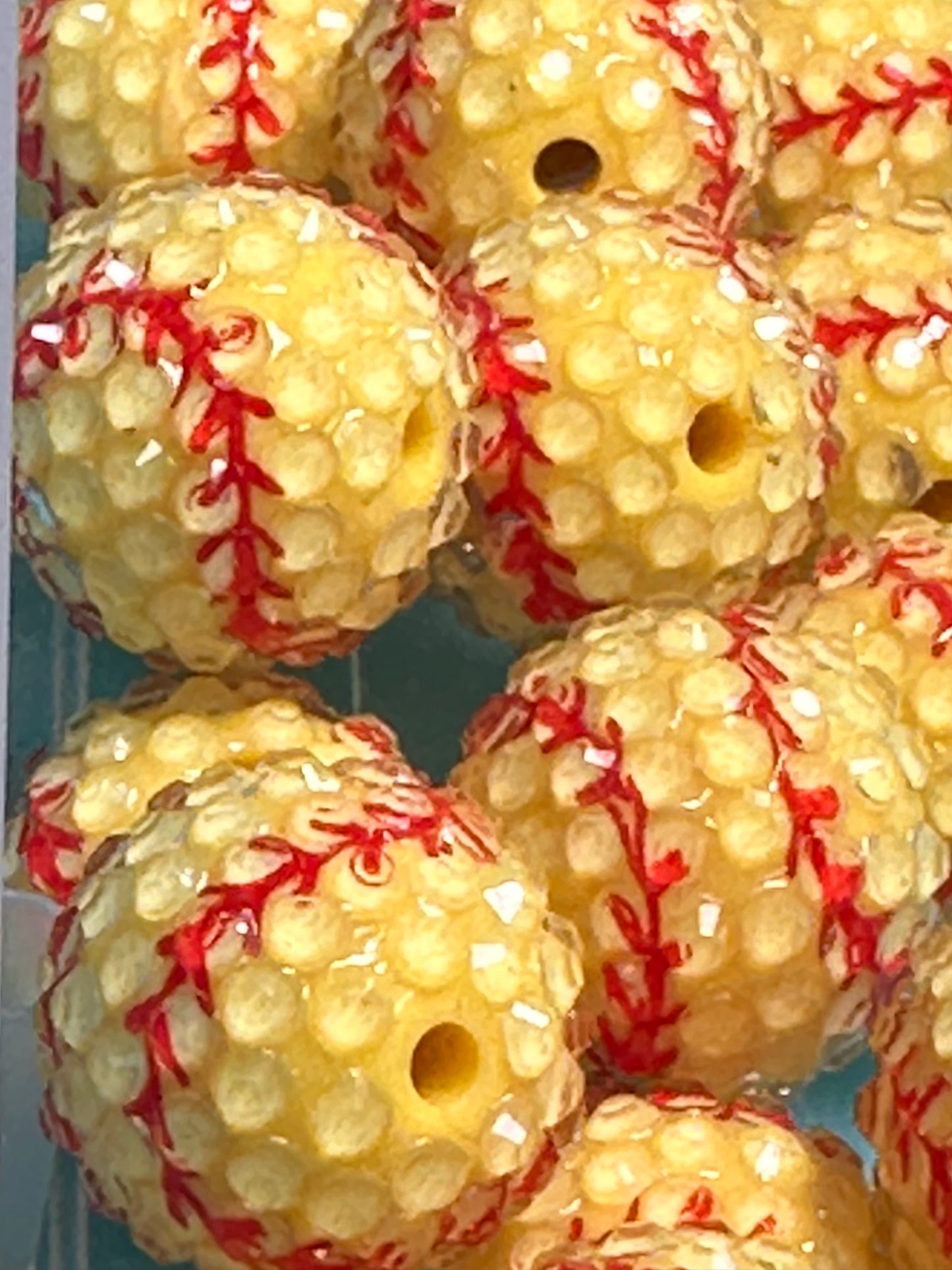 Five (5) Acrylic sports bead included/fancy Bead/ beadable pen/ keychain bead/choose your beads/20mm