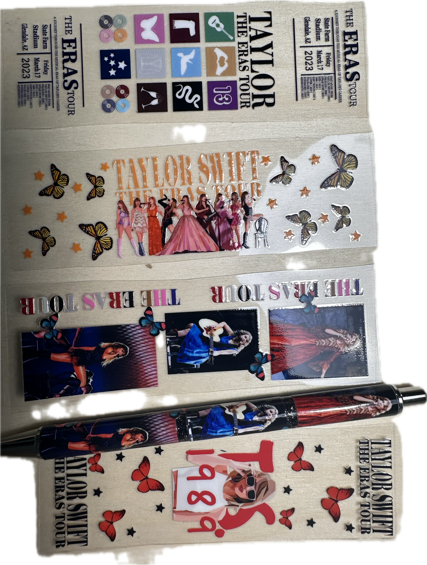 Taylor Swift pen wraps and bookmark wraps / Swiftie