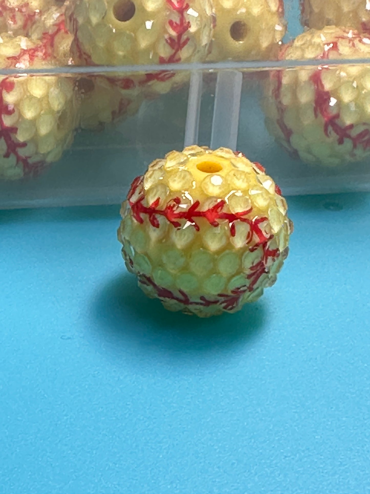 Five (5) Acrylic sports bead included/fancy Bead/ beadable pen/ keychain bead/choose your beads/20mm