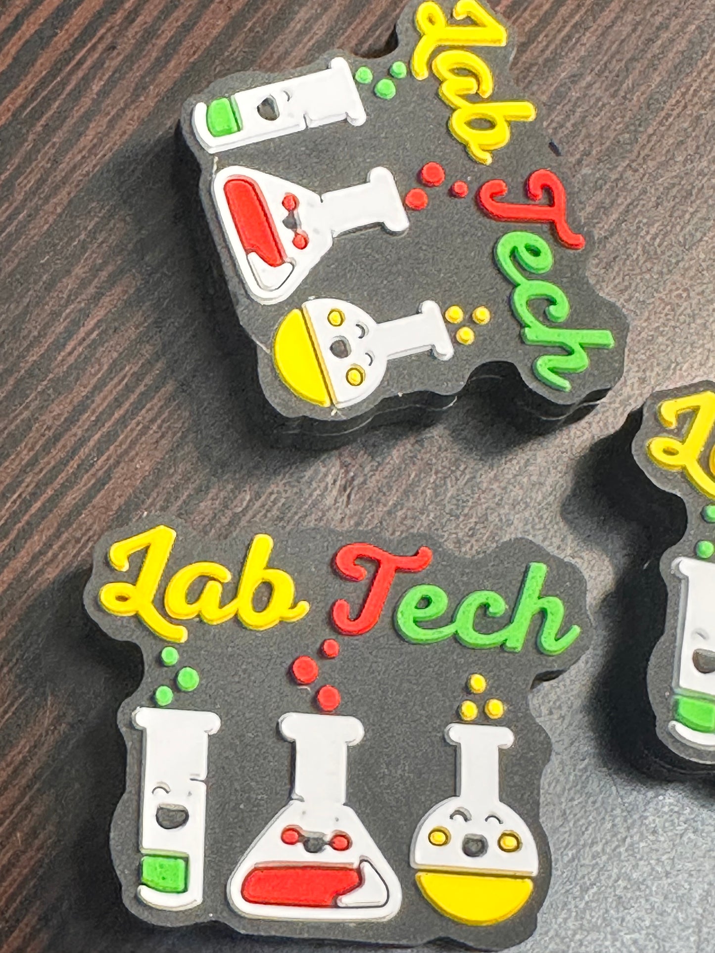 Lab Tech Focal Bead/ beadable pen/ Silicone bead/ keychain bead/ scientific/scientist