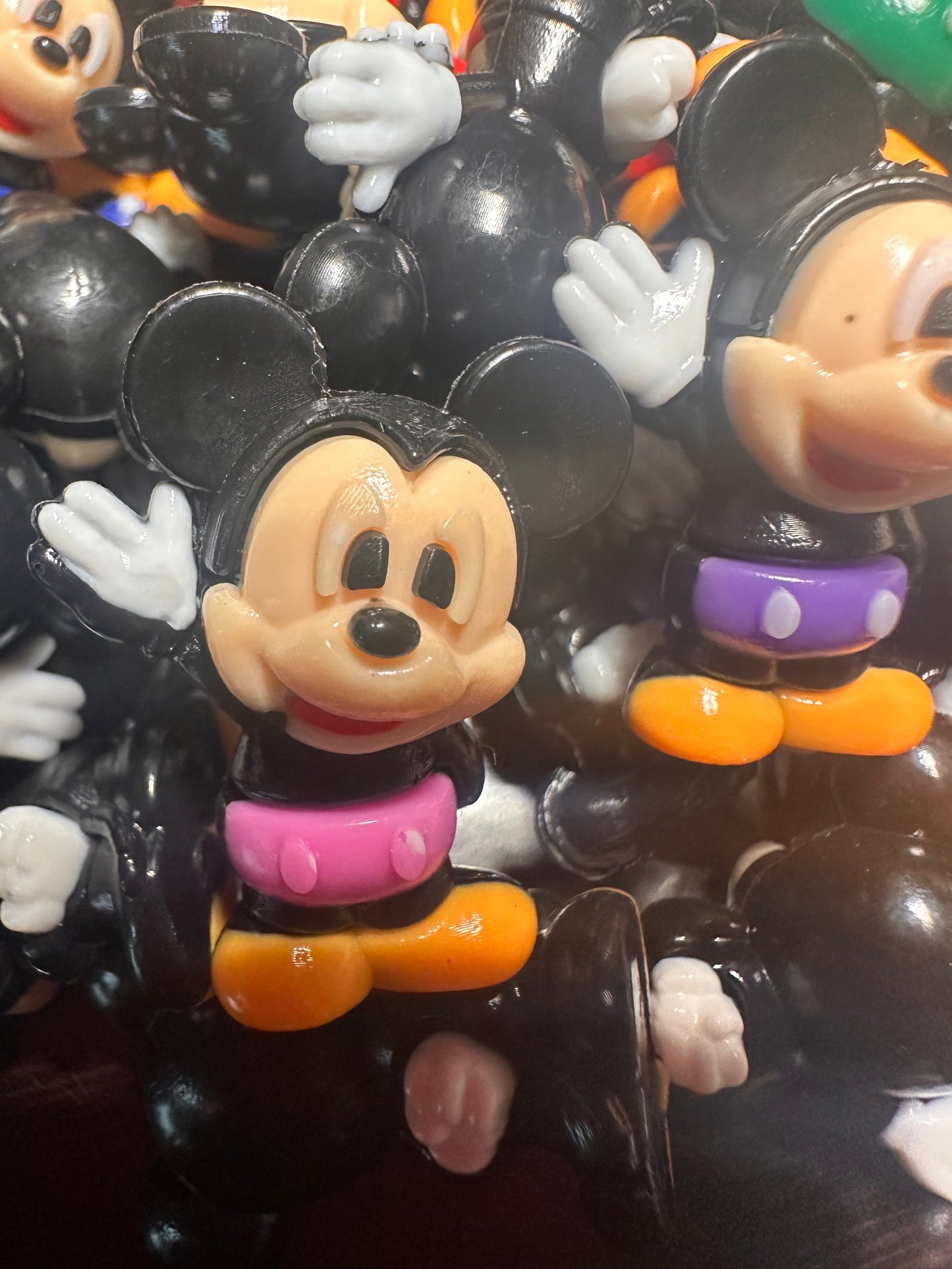 3D standing mouse focal bead/ set of ten (10) random pvc rubber focal bead for pen beading/