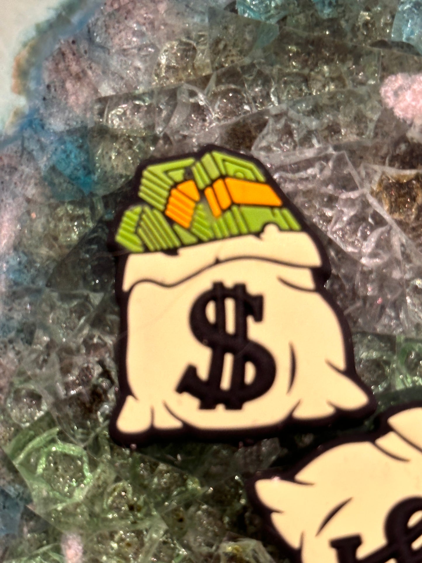 Money bags focal beads