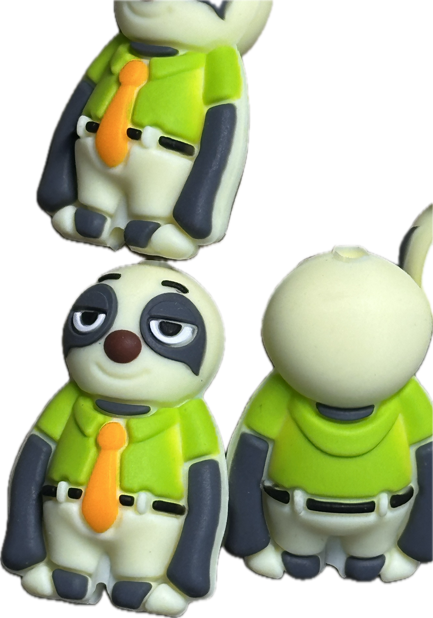 3D Sloth silicone bead/ Keychain bead