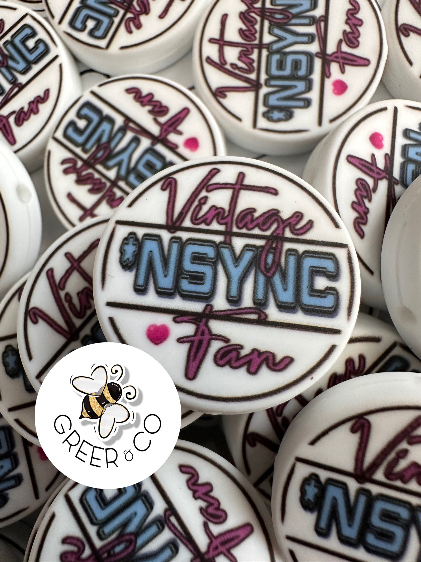 VINTAGE NSYNC FAN FOCAL BEAD designed by us