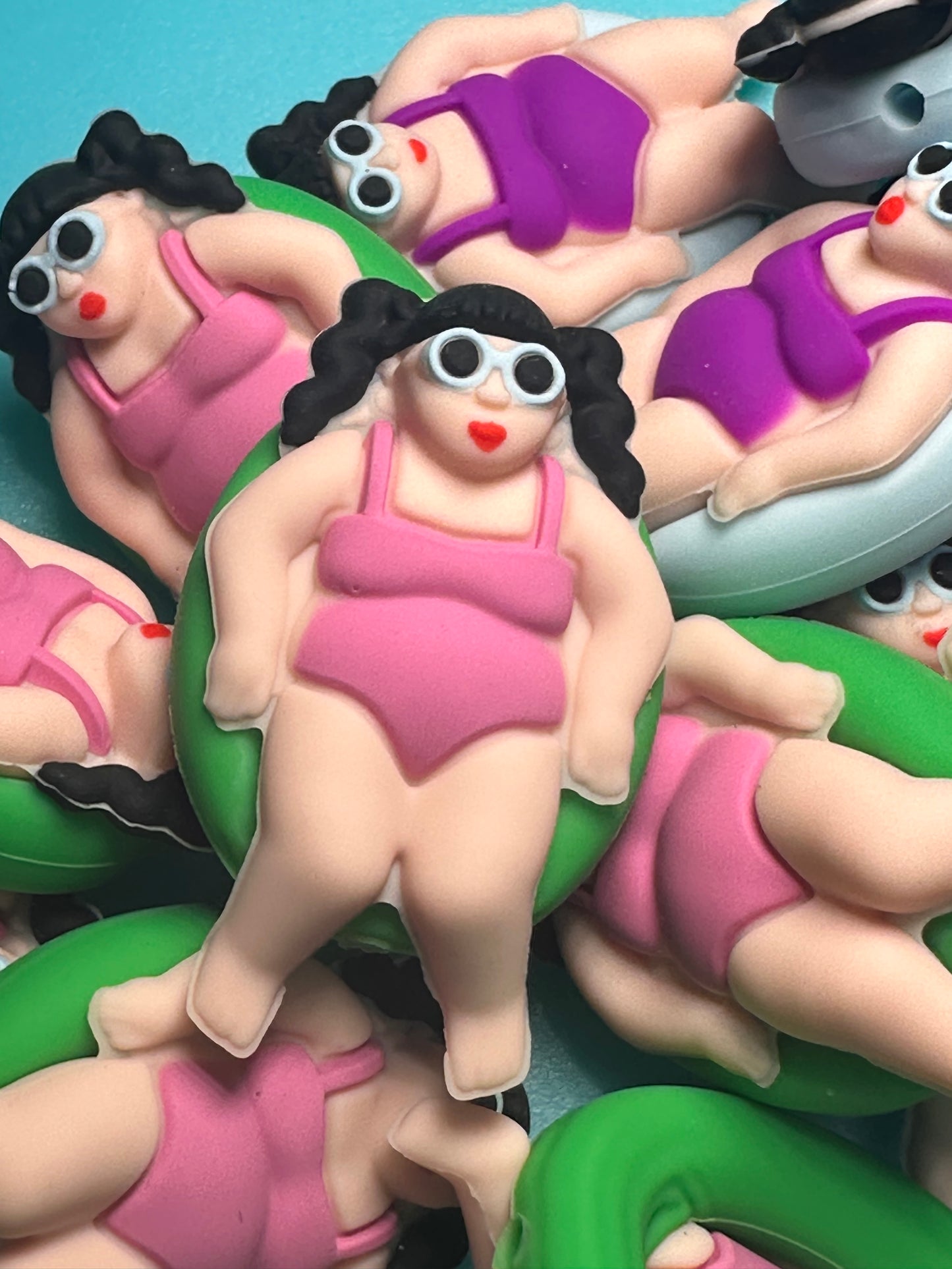Floating Summer focal bead / beach/ swim suit/pool/ swimming