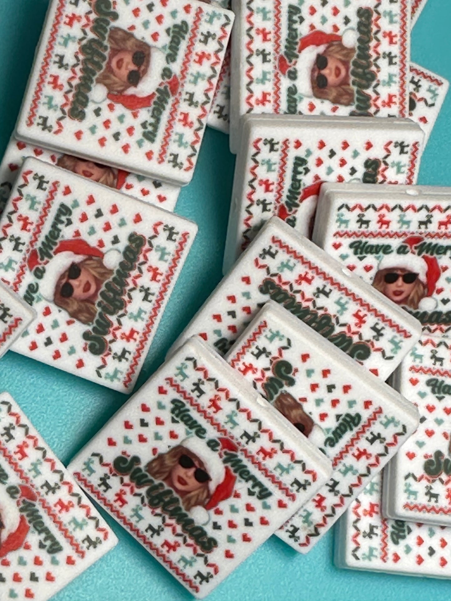 Christmas Taylor Swift focal bead design #2