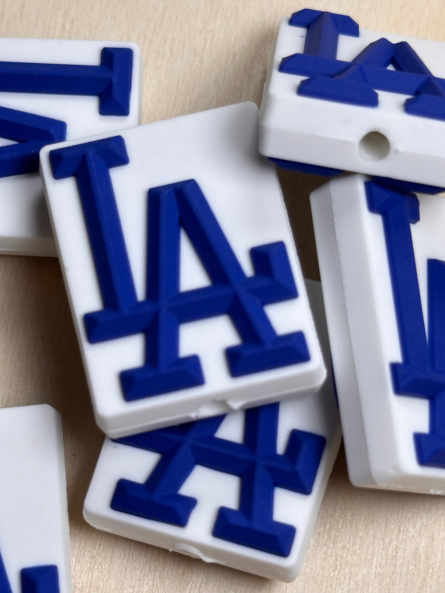 LA Dodgers focal bead/ baseball/