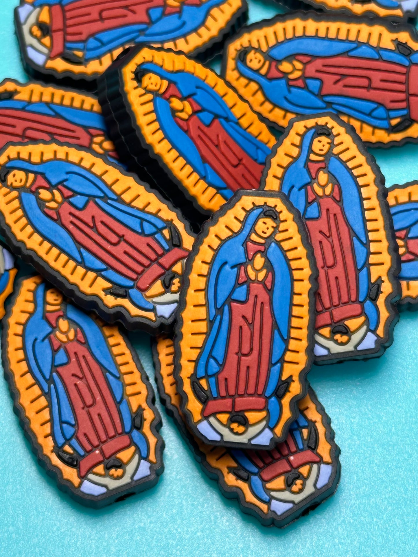 Virgin Mary Focal Bead/ beadable pen/ Silicone bead/ keychain bead/religious #2