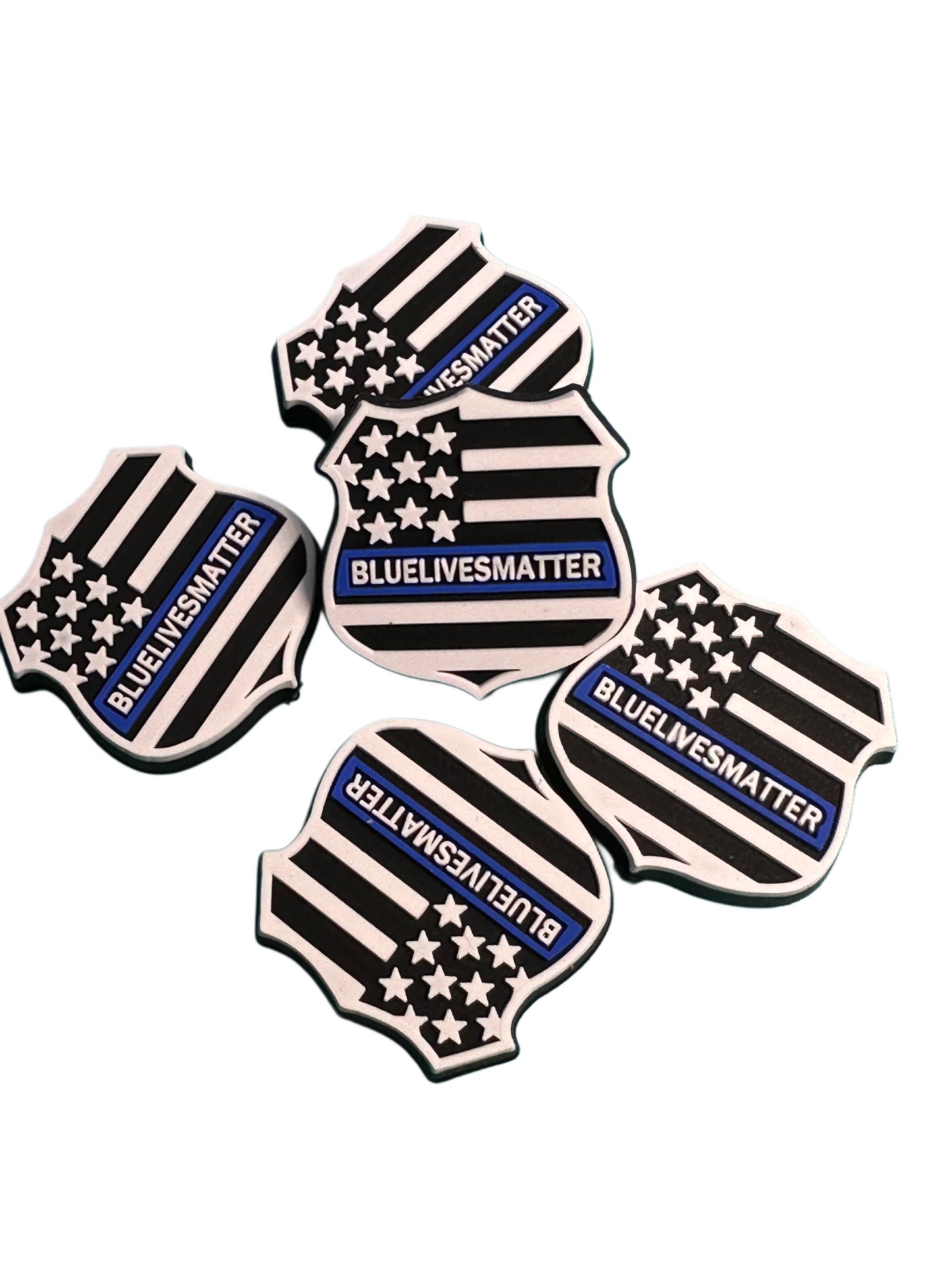 Police focal beads/ Focal Bead/ beadable pen/ Silicone bead/ keychain bead/ DIY/police badge/blue lives