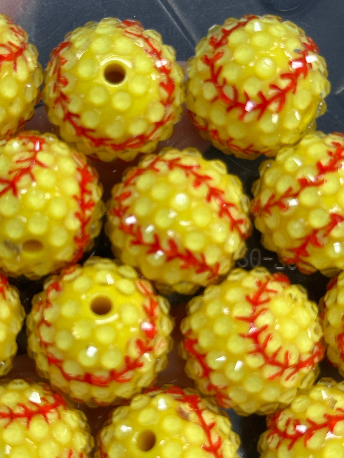 Five (5) Acrylic sports bead included/fancy Bead/ beadable pen/ keychain bead/choose your beads/20mm