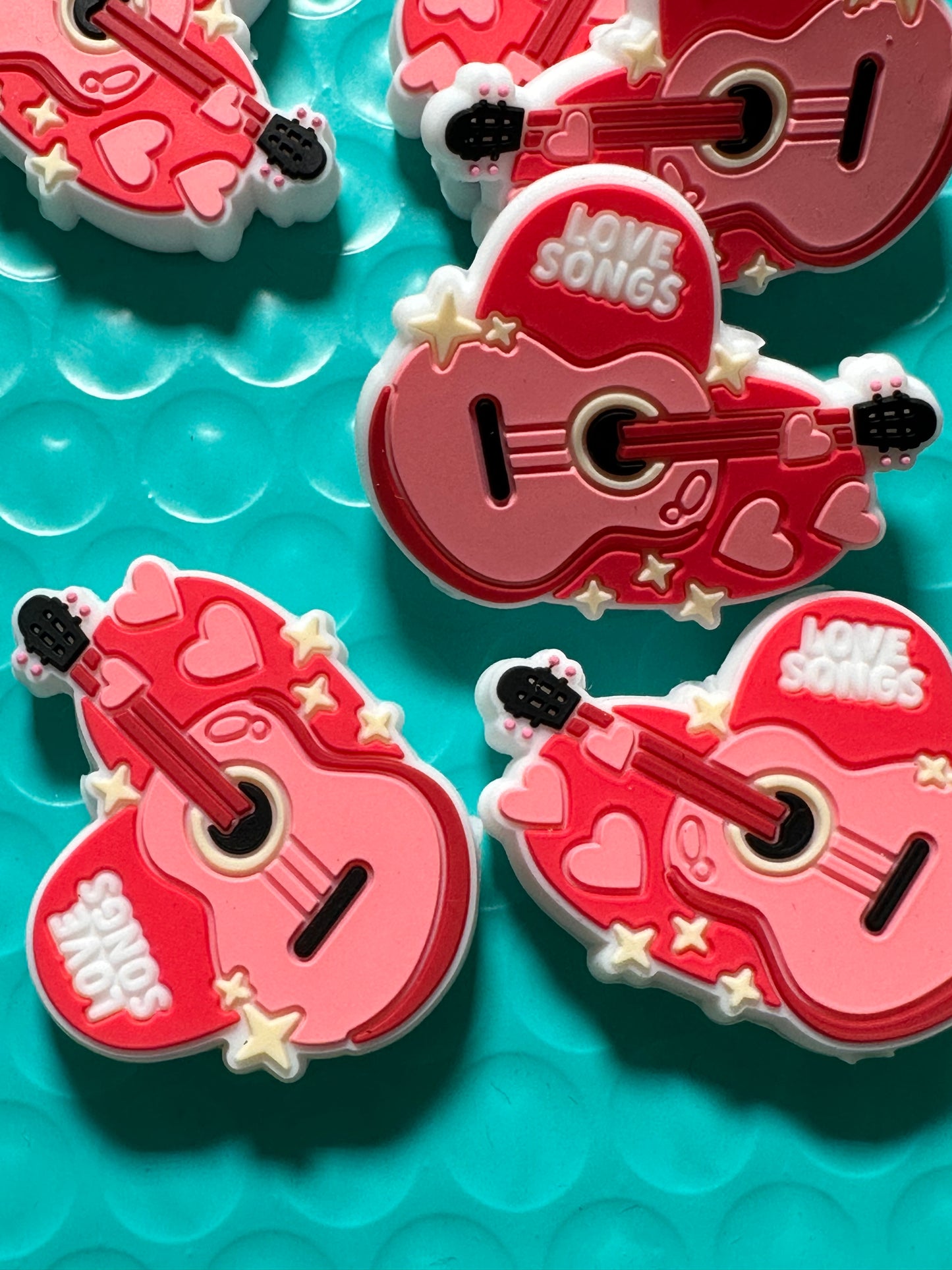 Pink guitar Focal Bead