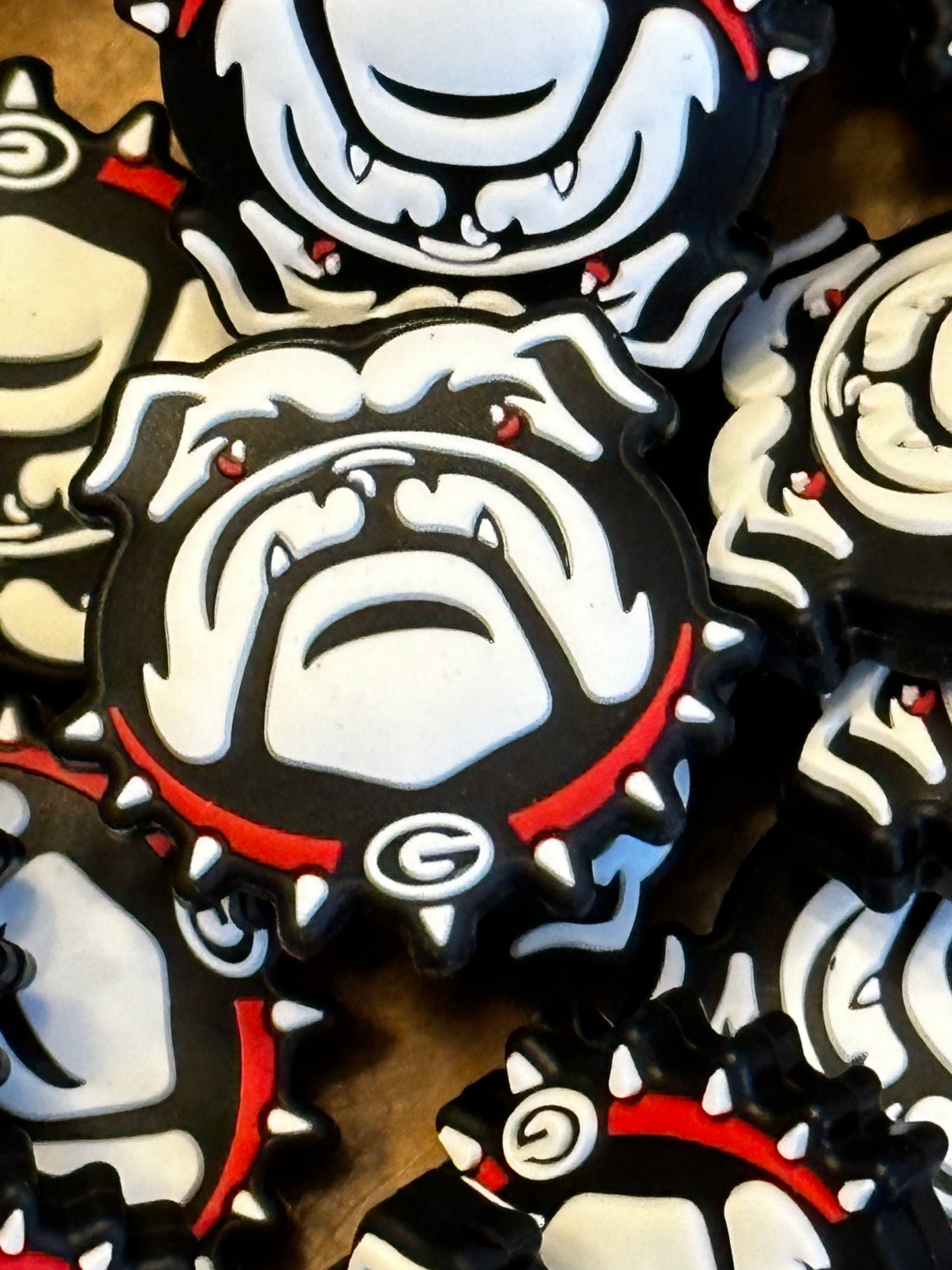 Georgia Bulldogs focal bead/ Bulldog head/ design #2
