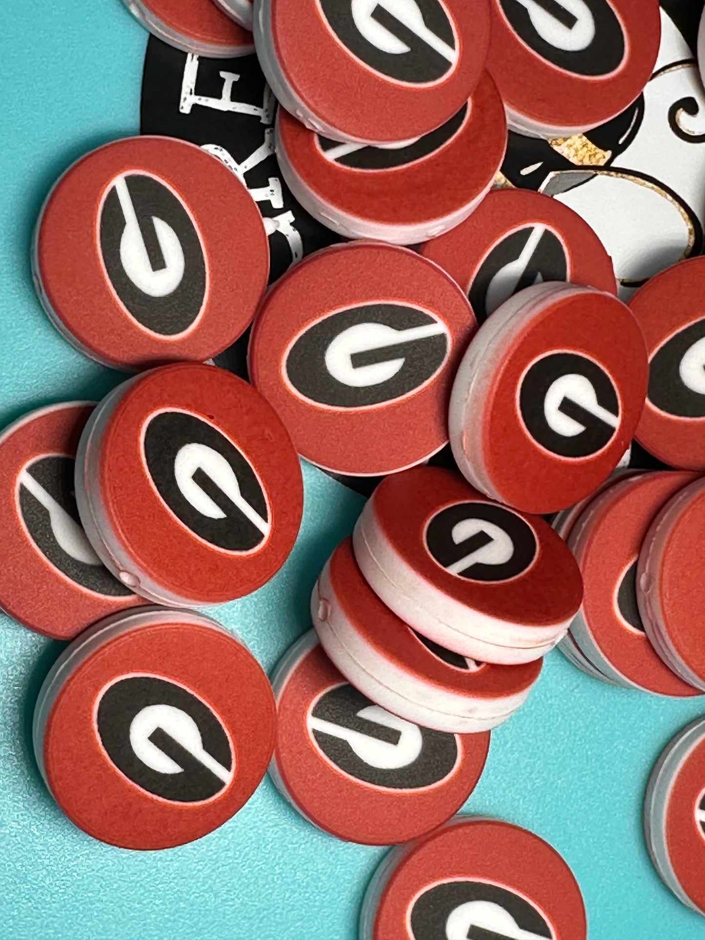 Georgia Bulldogs focal bead/ design #5