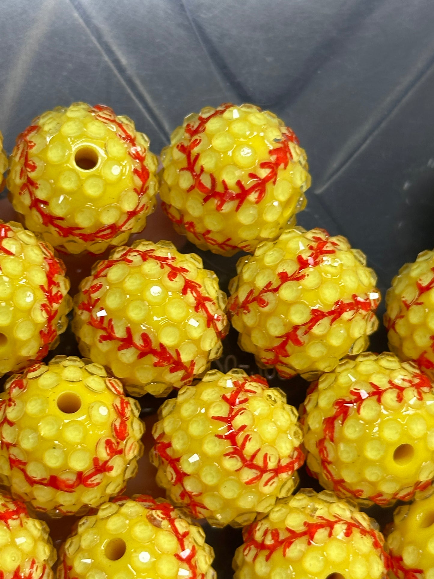Five (5) Acrylic sports bead included/fancy Bead/ beadable pen/ keychain bead/choose your beads/20mm