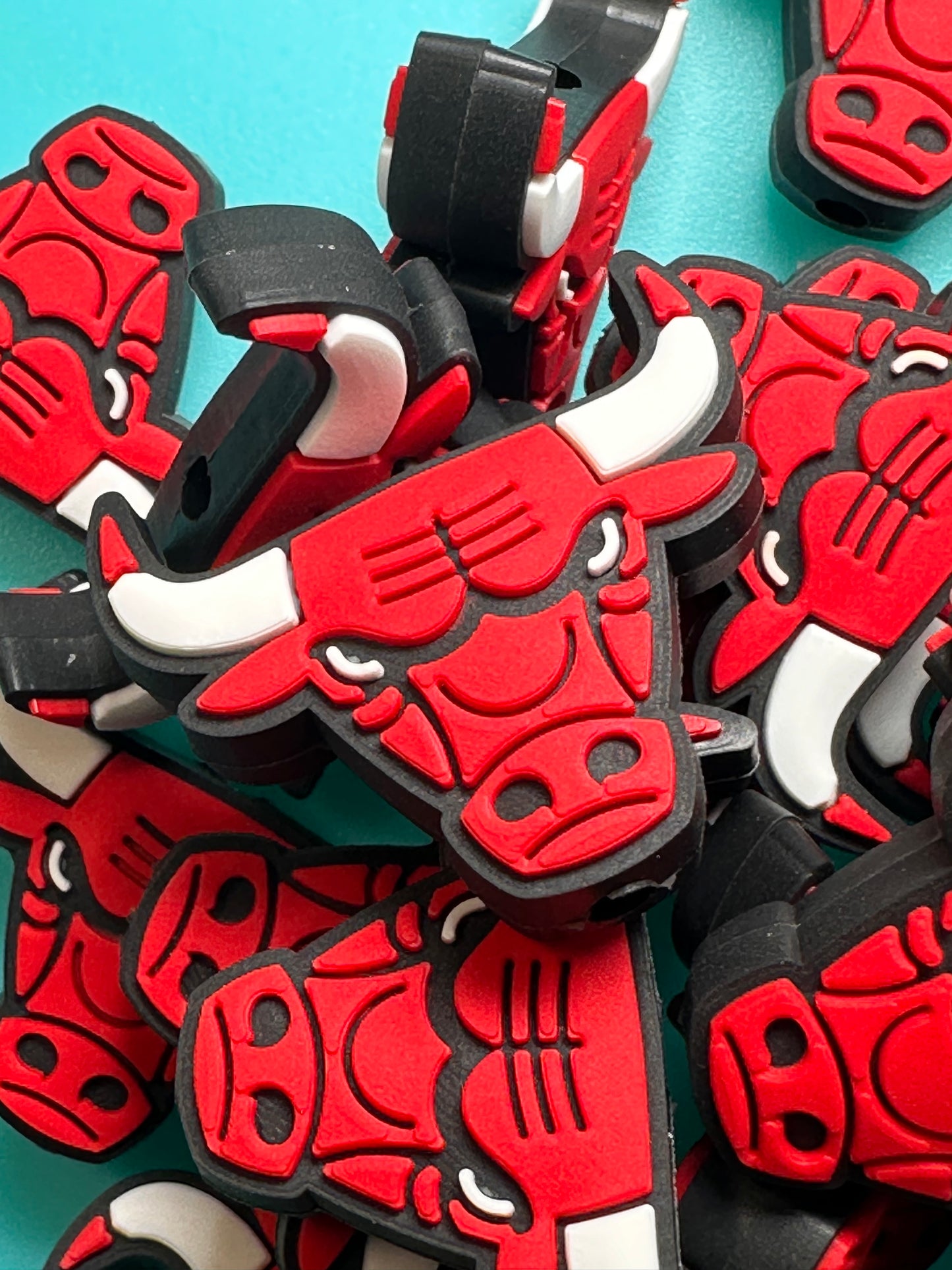 Chicago Bulls basketball focal bead