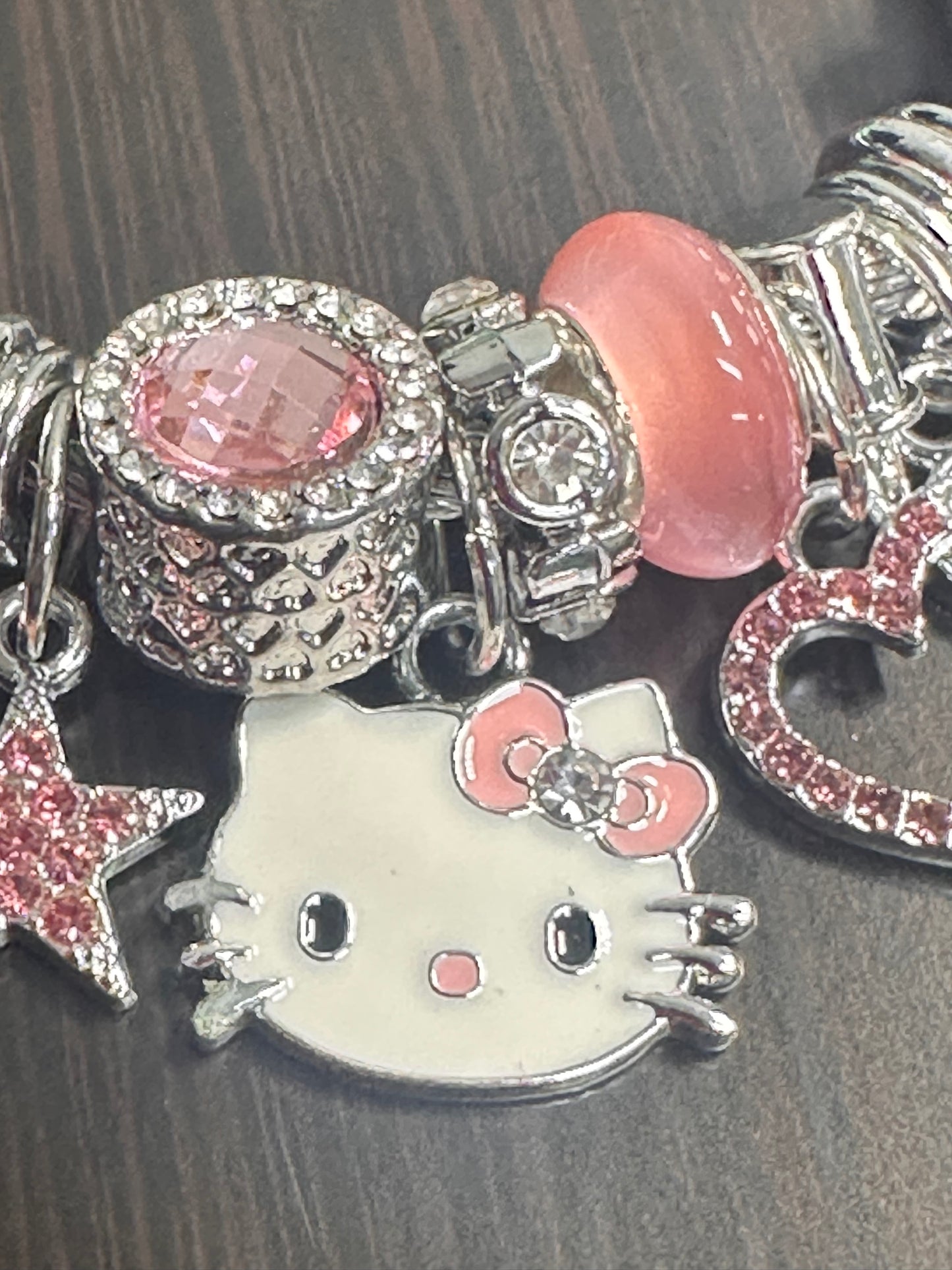Charm Bracelet/ pink charms/ HK/ Perfect gift for friends and family