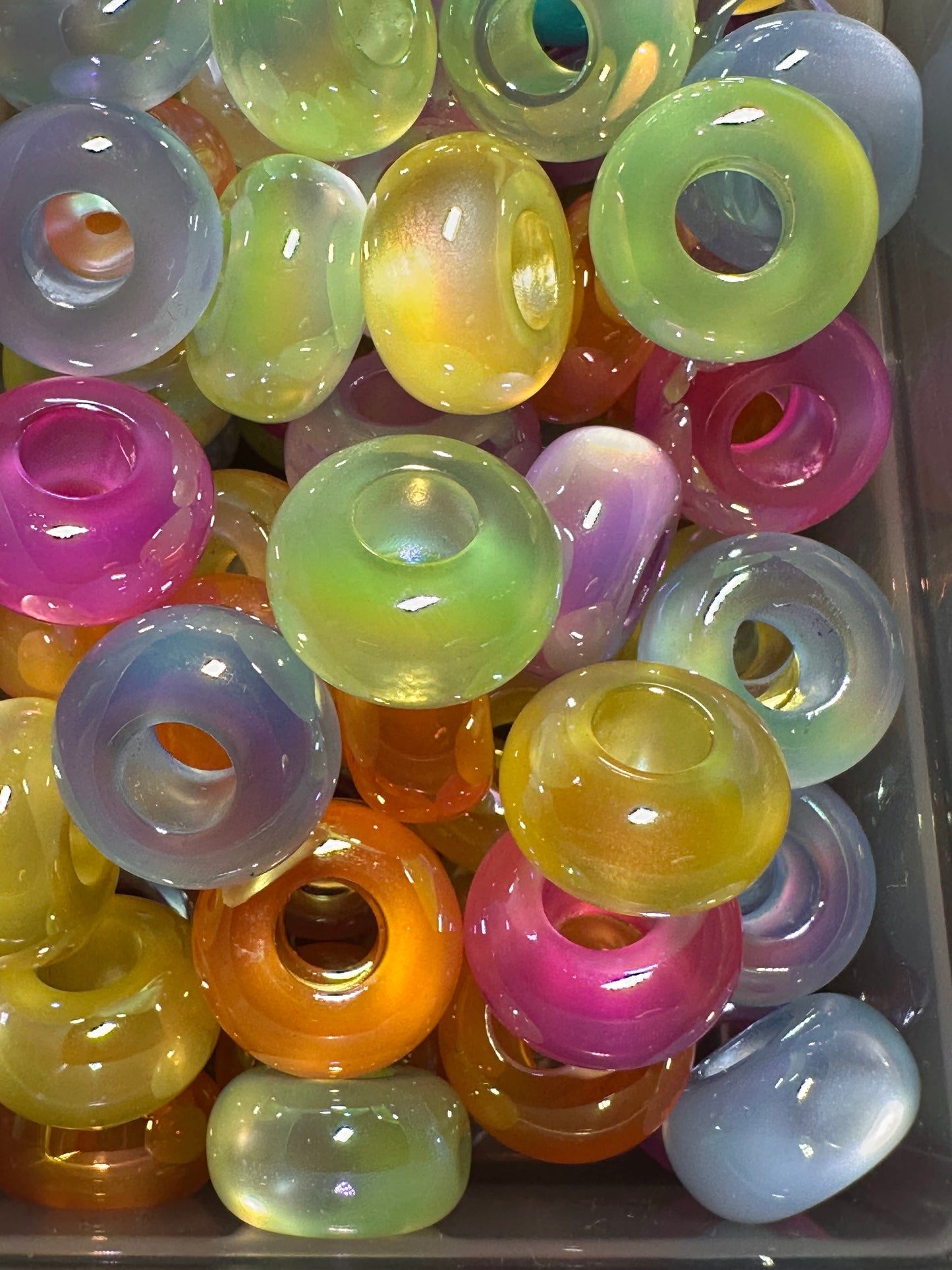 Acrylic spacer beads/ jewelry/ beadable pen beads/ keychain bead/ DIY/ approximately 12mm/ STYLE 2
