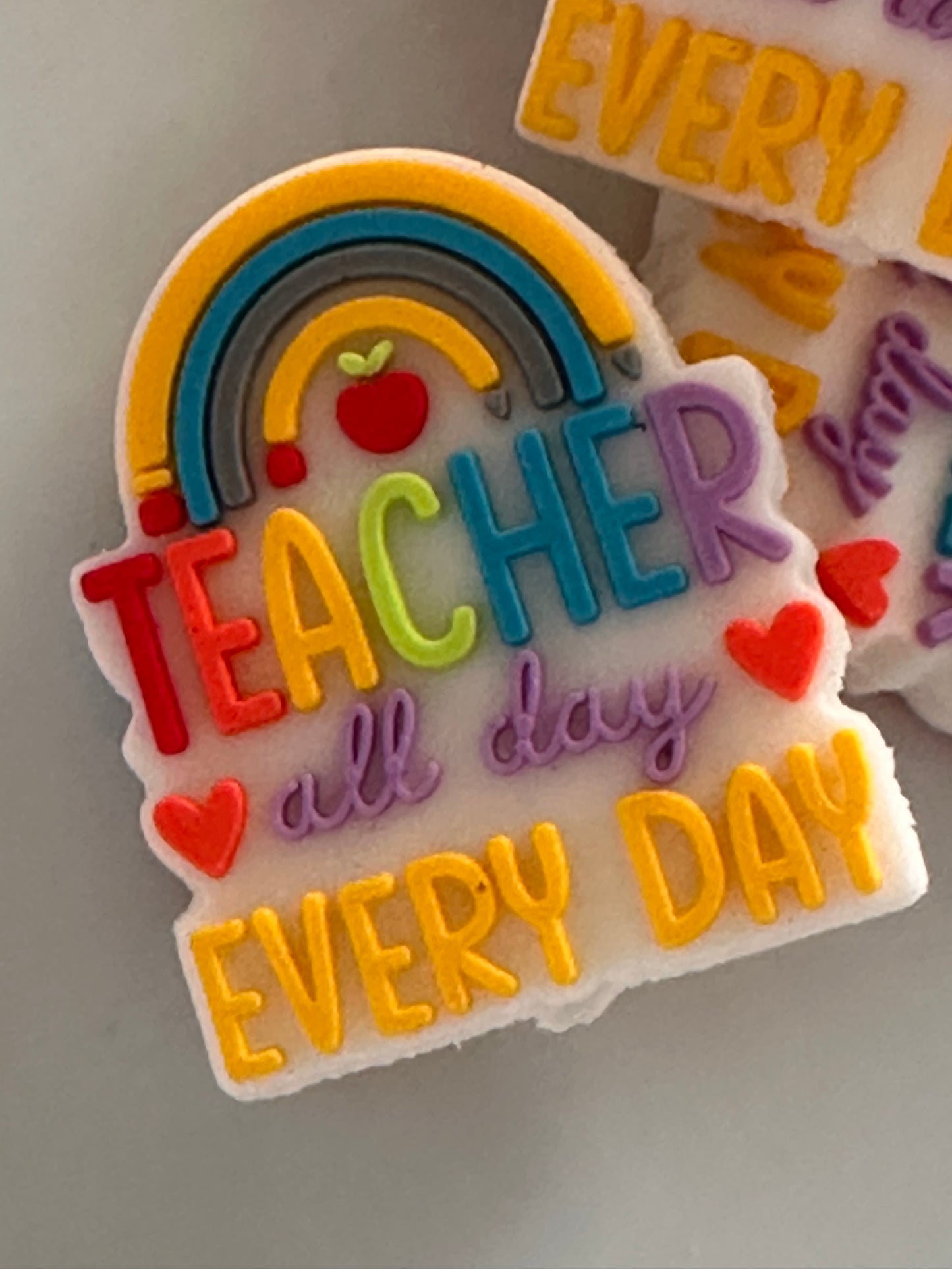 Teacher Focal Bead/ beadable pen/ Silicone bead/ keychain bead/ teach/ #6