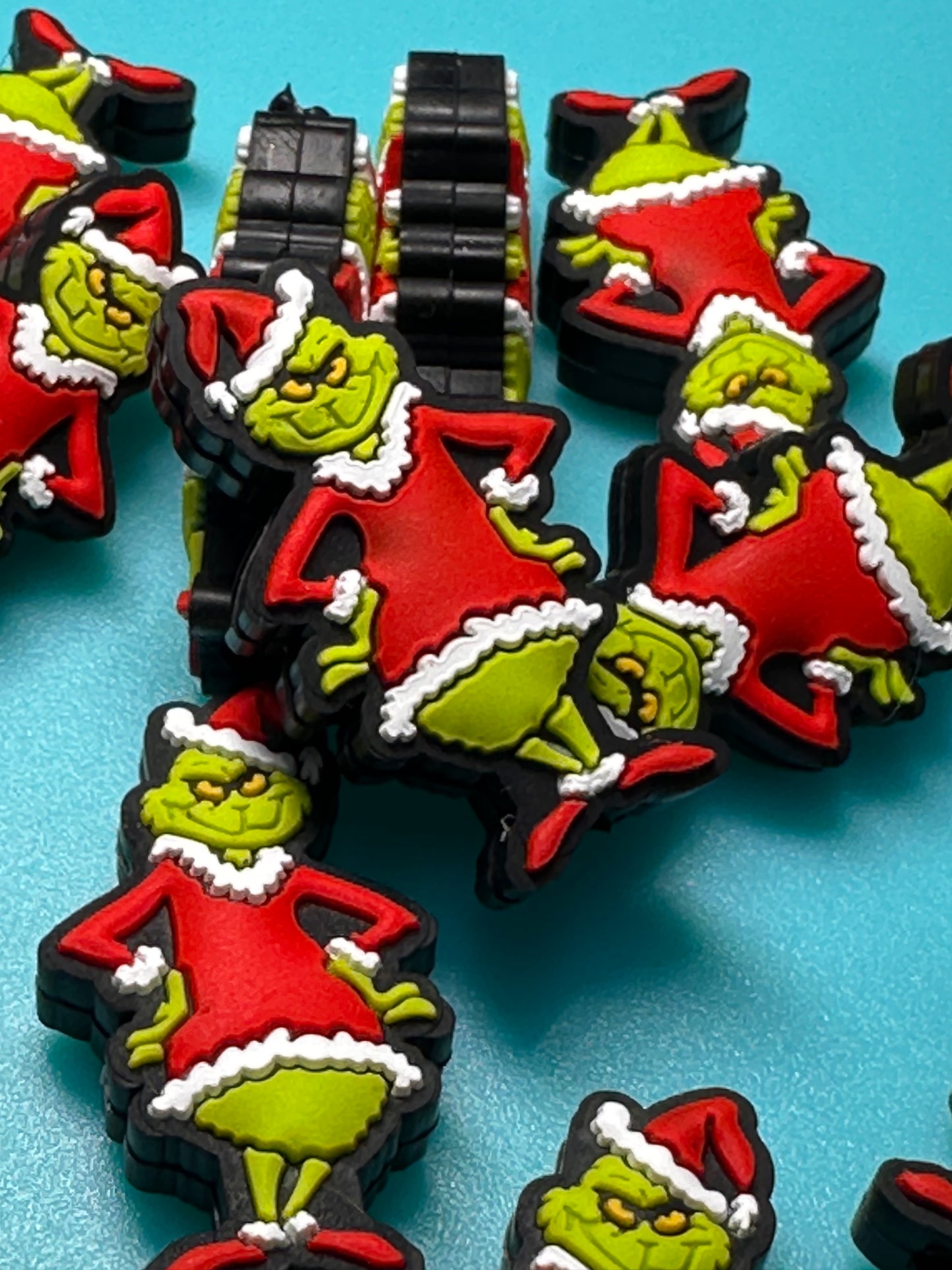 Green guy / Focal Bead/ beadable pen/ Silicone bead/ keychain bead