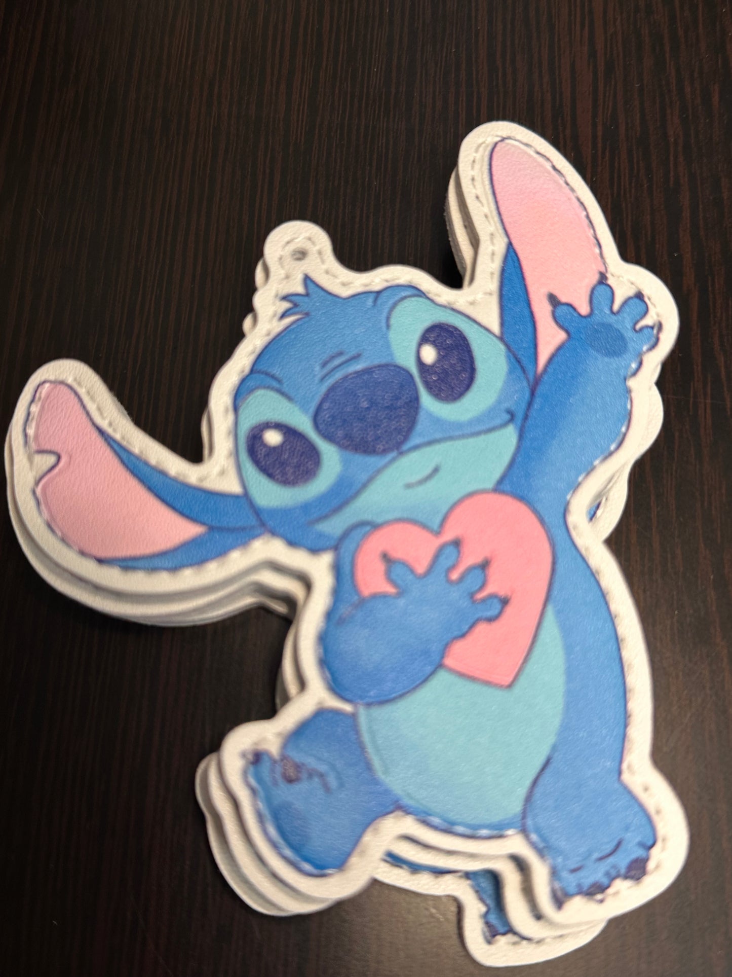 Cute Blue Alien Character Faux Leather Charms- for bag charms, keyrings, Christmas ornaments