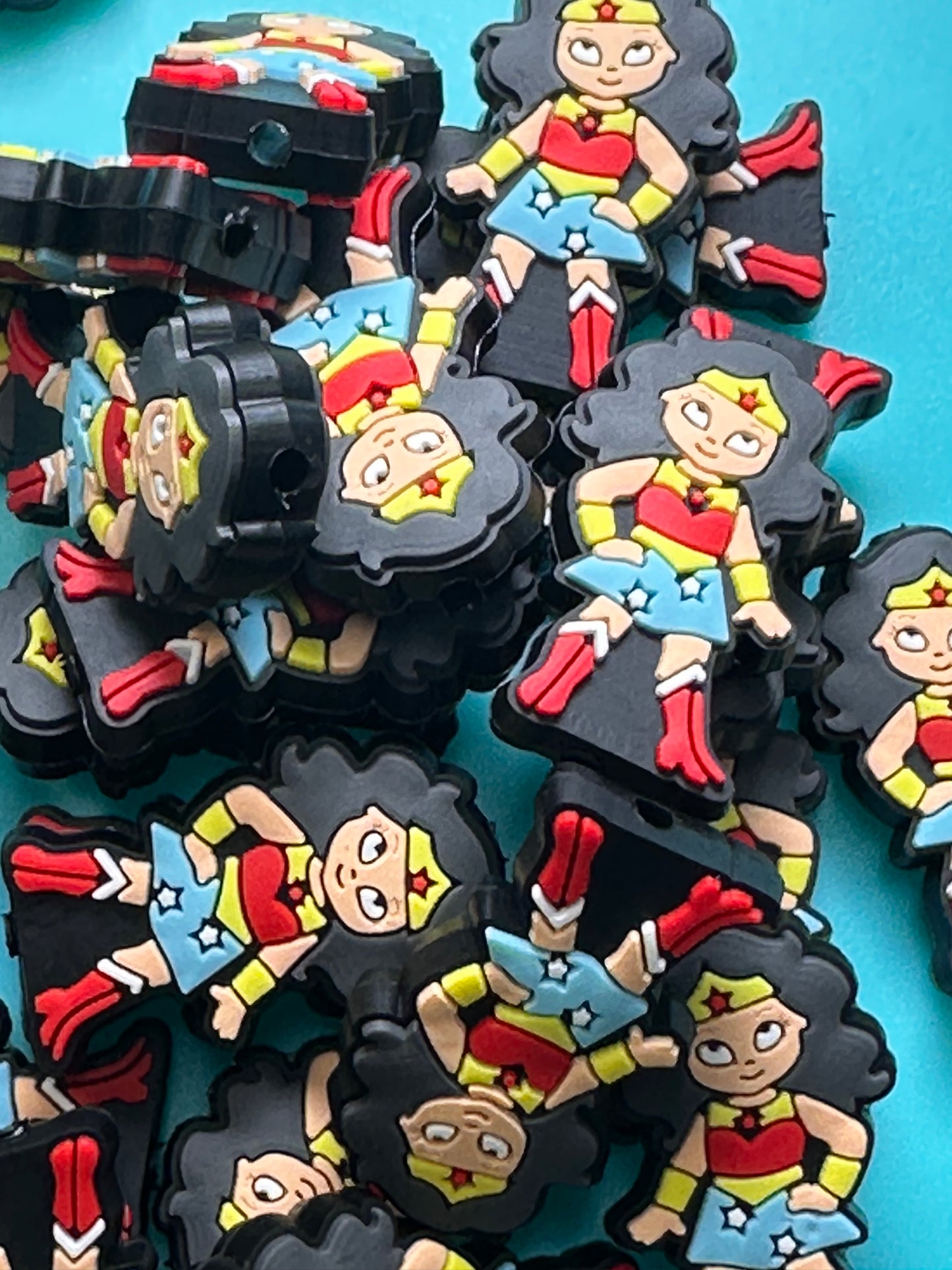 Super little girl silicone focal bead