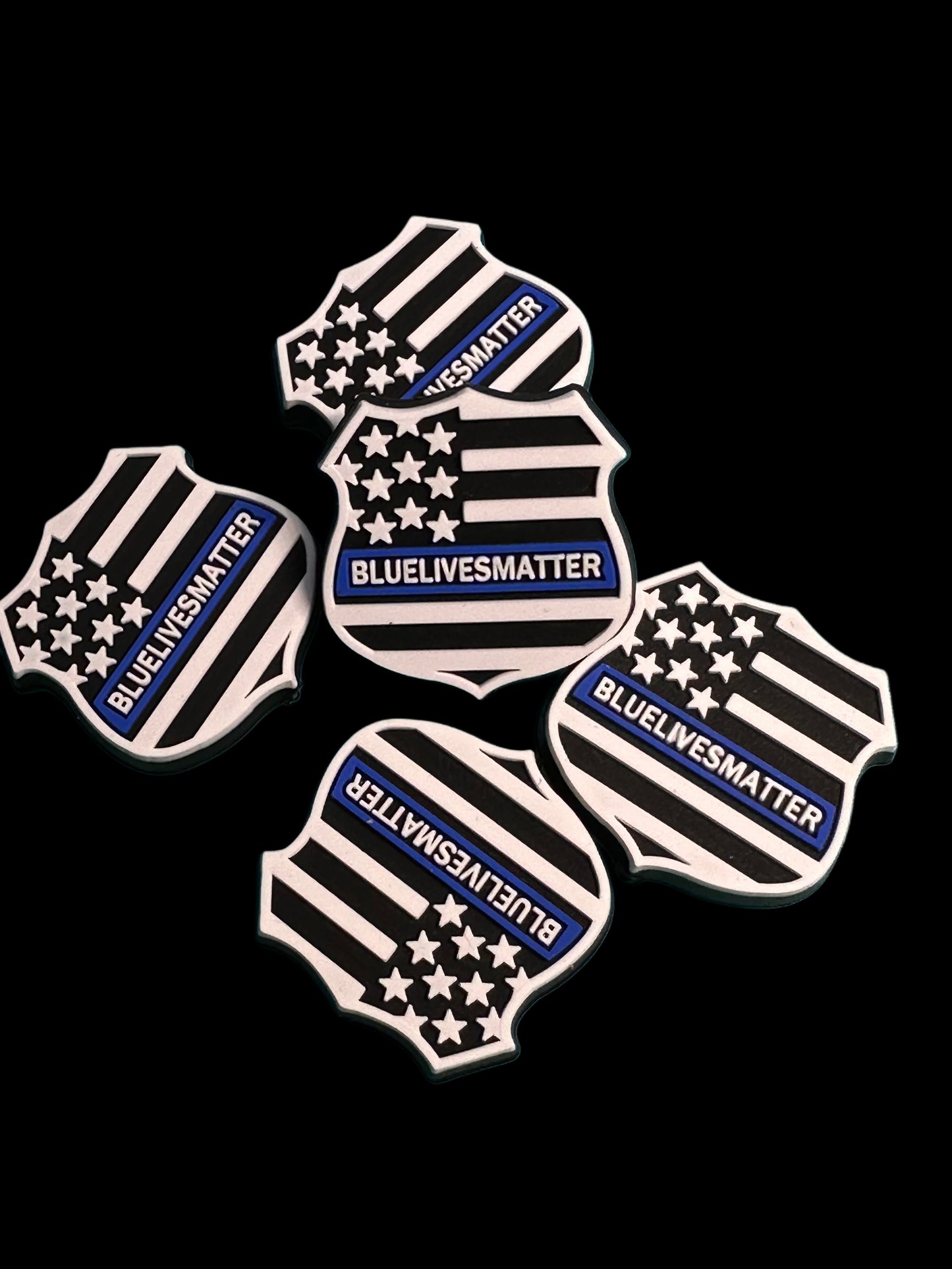 Police focal beads/ Focal Bead/ beadable pen/ Silicone bead/ keychain bead/ DIY/police badge/blue lives