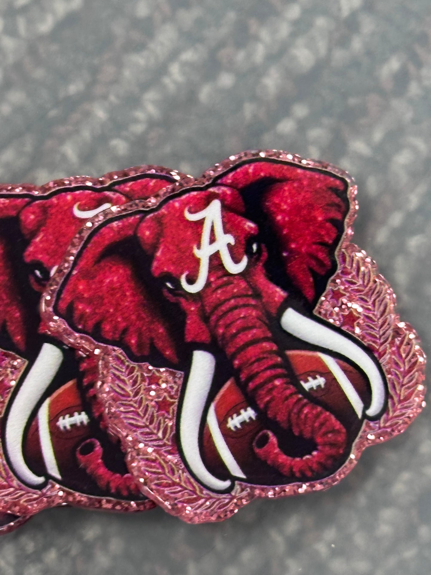 University of Alabama-set of two (2) Badge Reel acrylic pieces/ cute print/ badge reel/ DIY keychain/ football planars