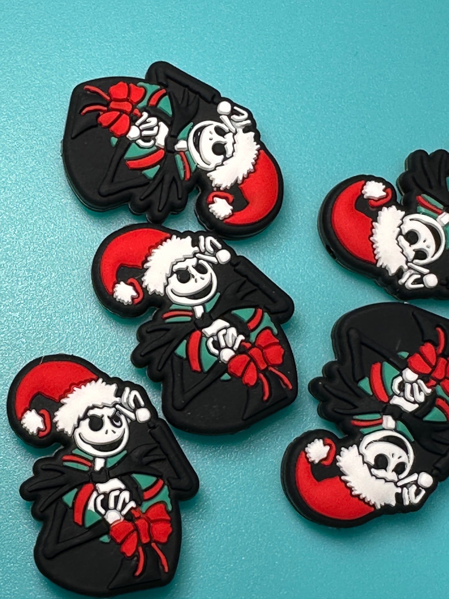 Christmas focal bead /Focal Bead/ beadable pen/ Silicone bead/ keychain bead/scary guy