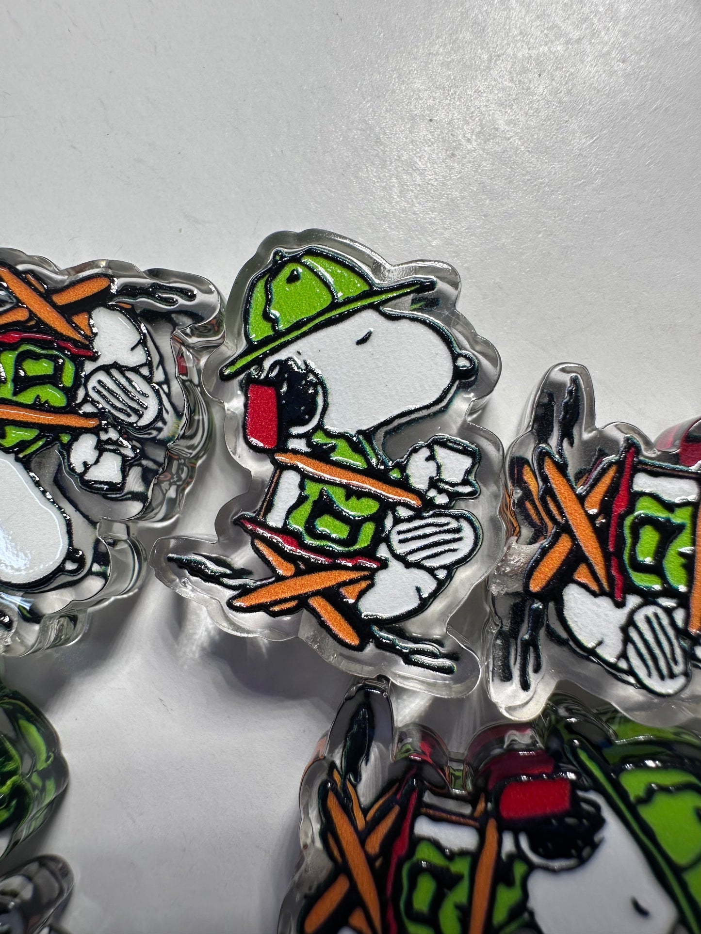 Beagle dog acrylic focal bead- set of 2/ focal bead/ pen beading / keychain bead