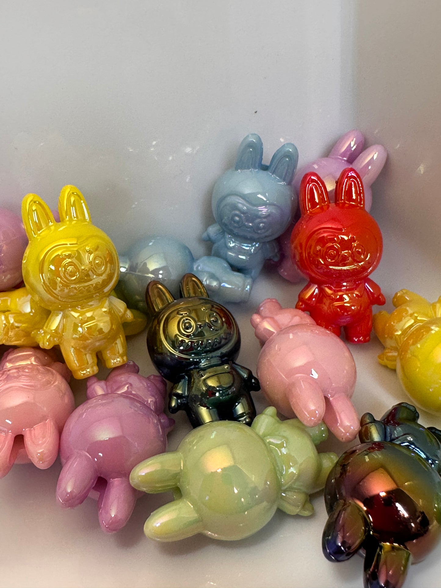 Labubu monster acrylic beads/ Five (5) beads included assorted colors/pen beading beads / keychain beads/ DIY/