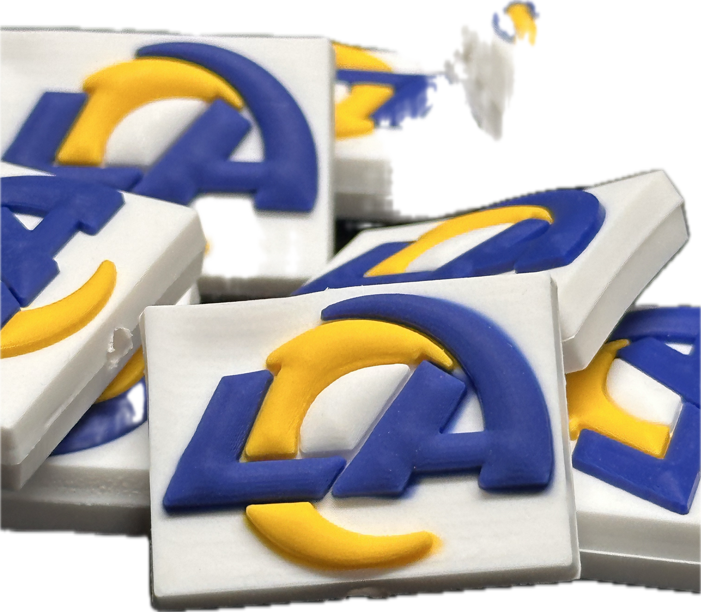 Los Angeles Rams focal bead/ rectangle silicone pen bead