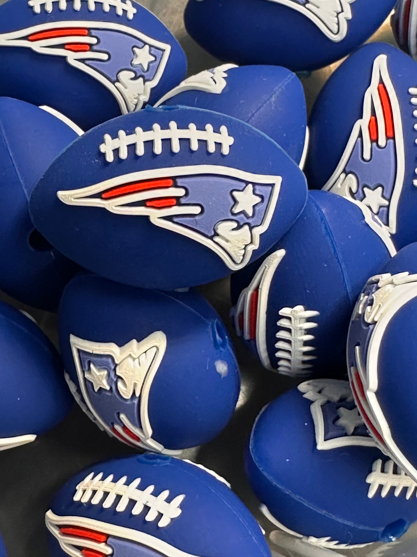 3D New England Patriots Football team focal bead / football
