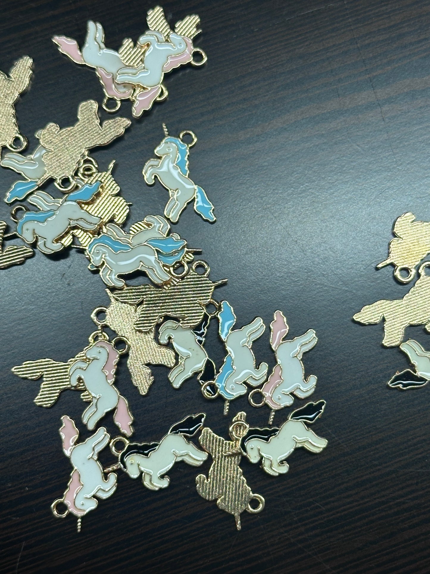 Unicorn enamel metal charms/ DIY charm bracelet/ DIY necklace