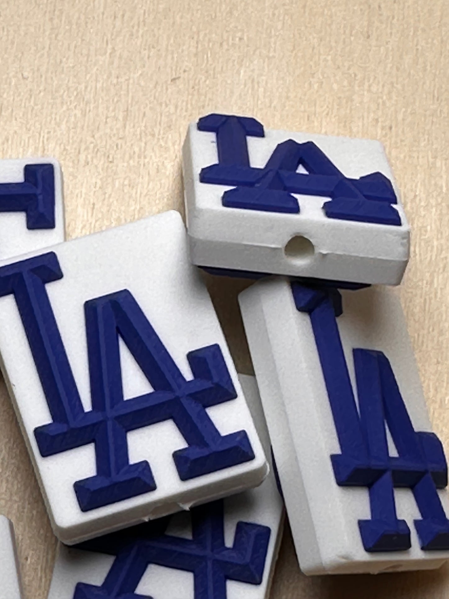 LA Dodgers focal bead/ baseball/