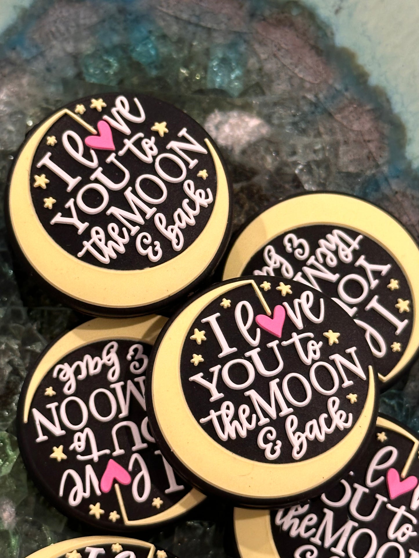 Love you to the moon Focal Bead