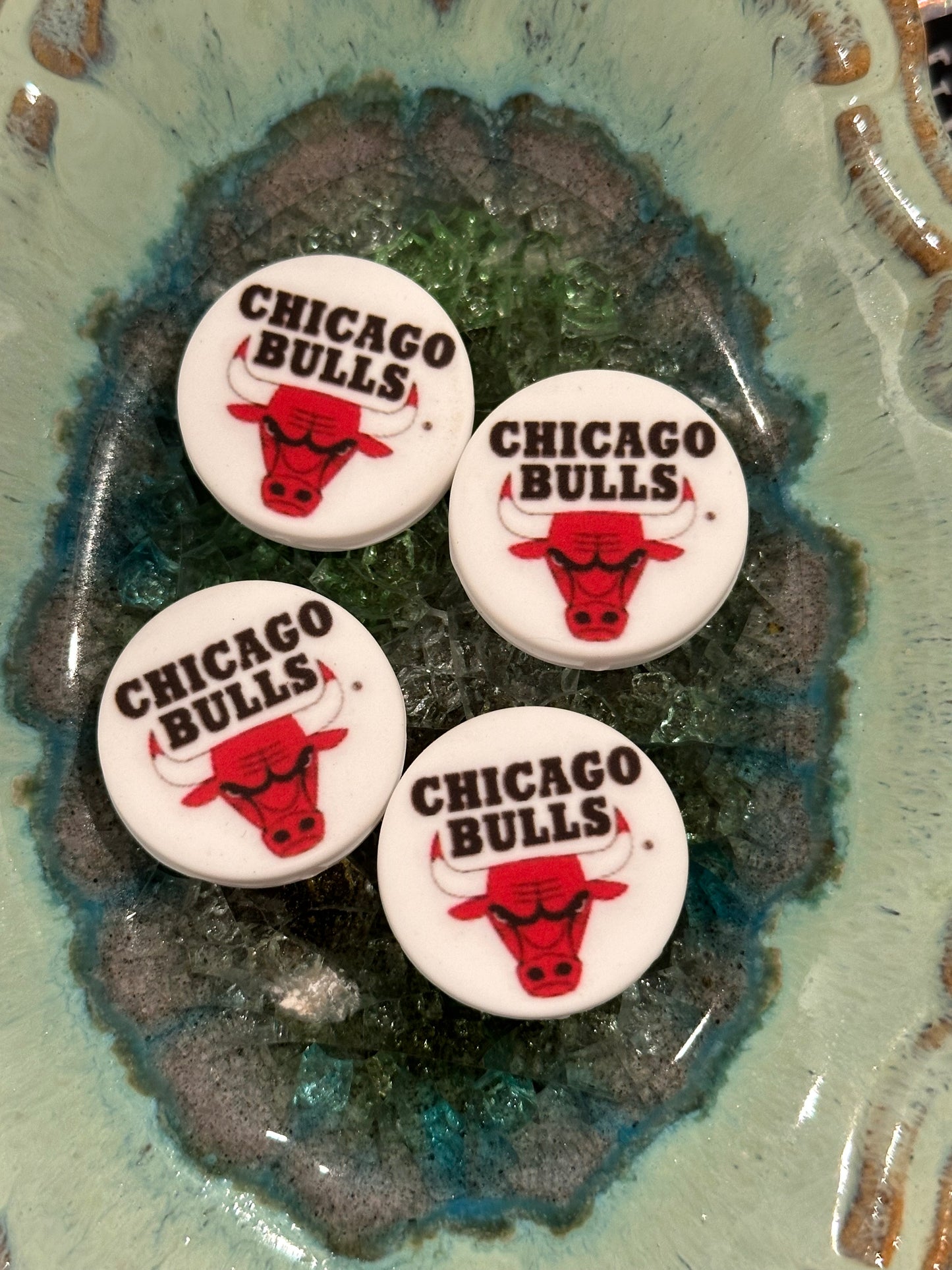 Chicago Bulls basketball focal bead/ jersey/ 23 Jordan on back Bulls on front