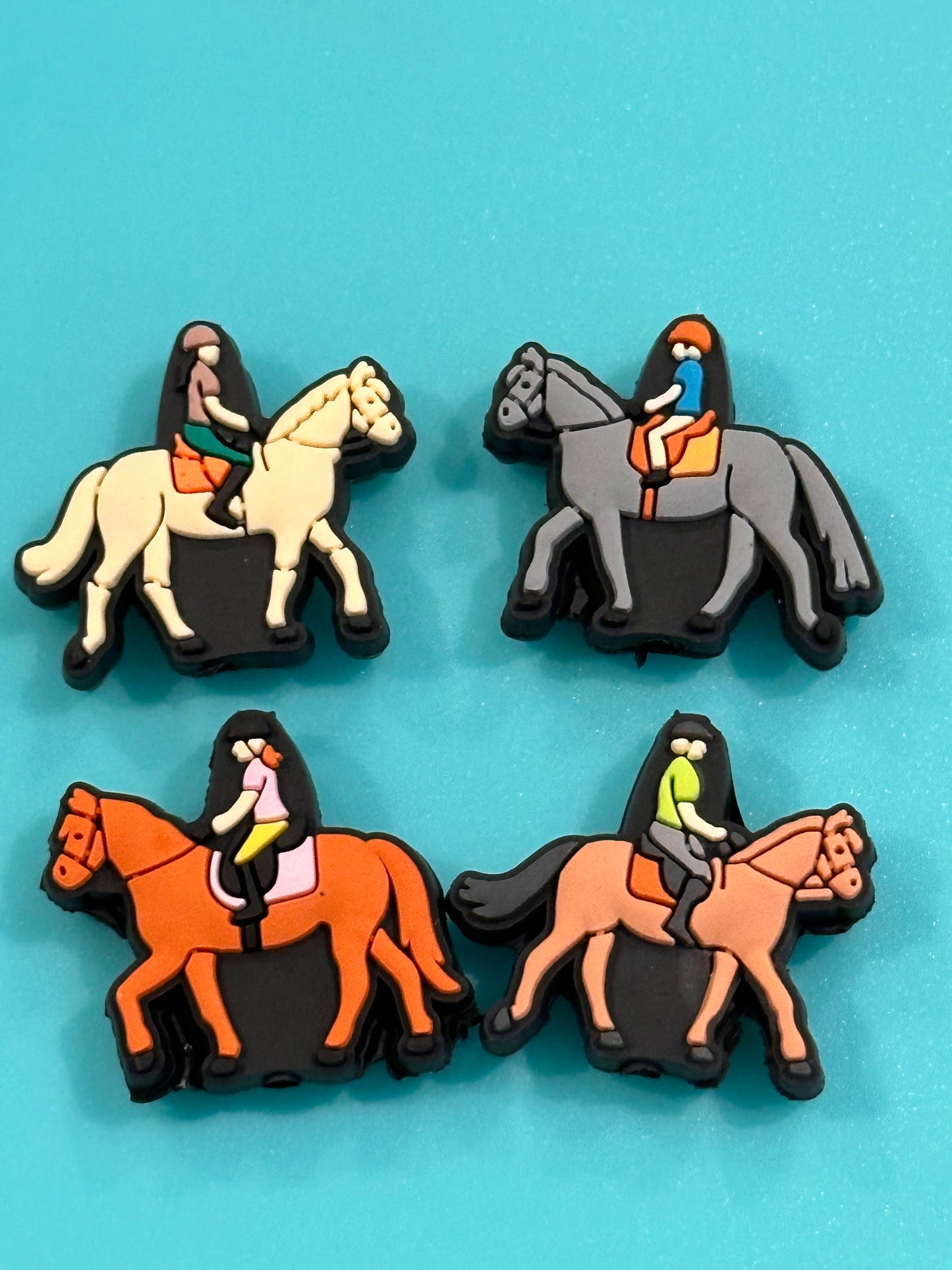 Equestrian/ horseback/ Cowboy/Focal Bead/ beadable pen/Silicone bead/ keychain bead/ horse/ dressage/hunter jumper/ English rider