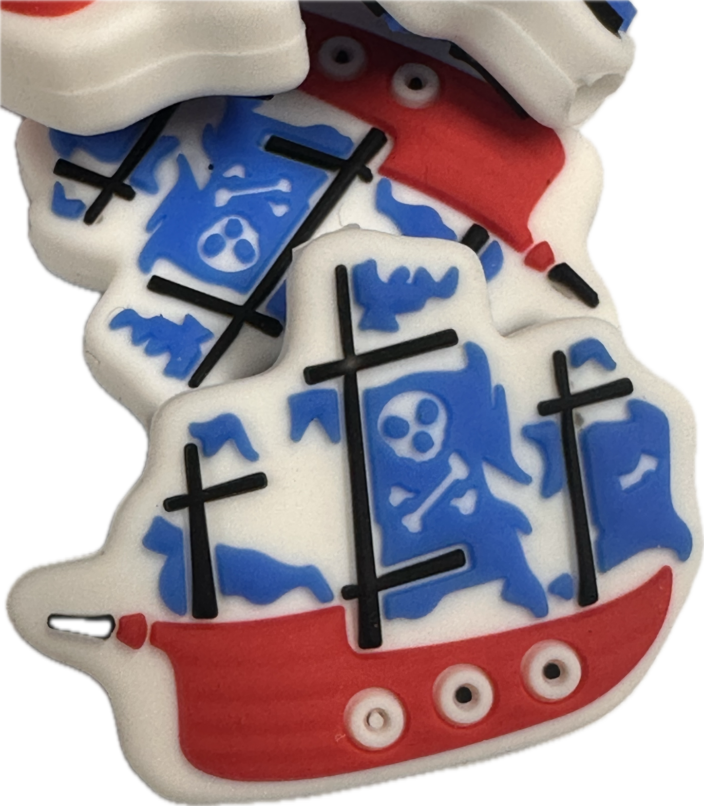 Pirate ship silicone focal bead/ vacation/ sail boat