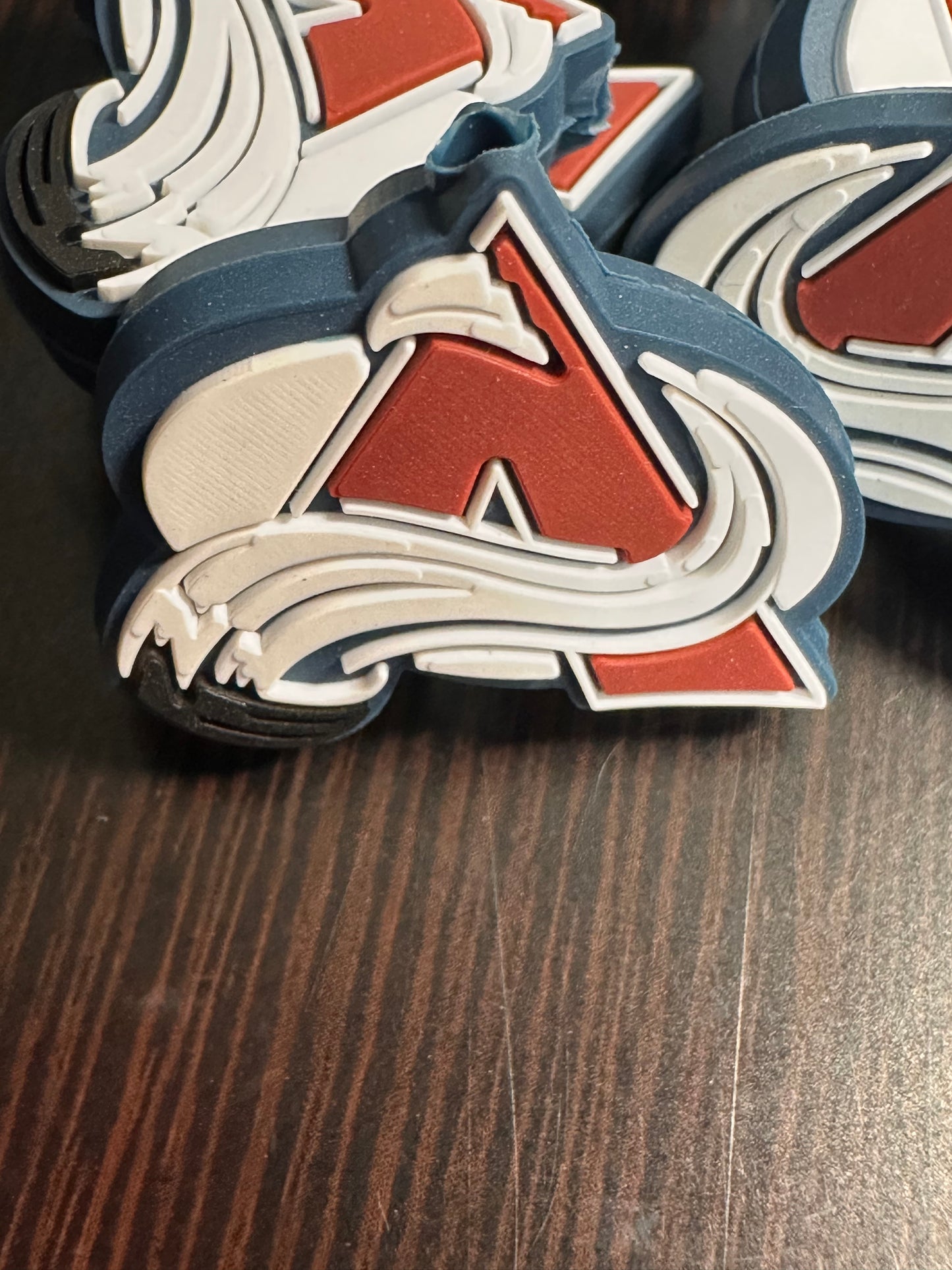 NEW Colorado Avalanche focal bead / silicone focal/ ice hockey team