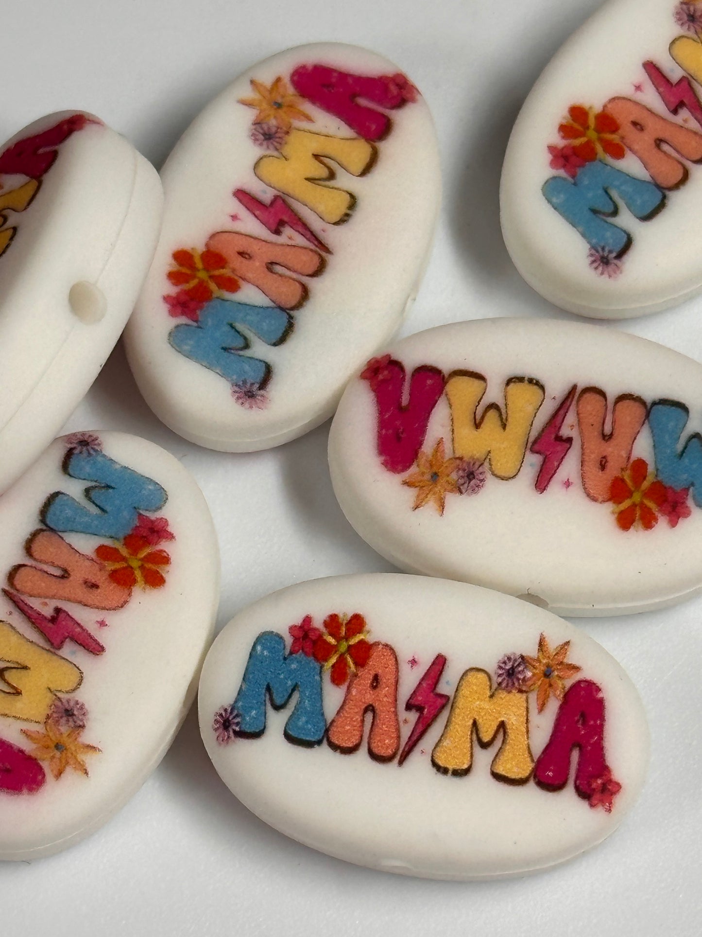 Colorful MAMA Focal Bead / lightning bolt