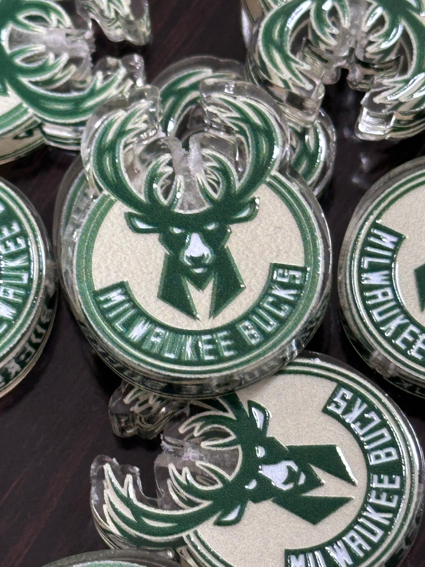 Milwaukee acrylic focal bead- set of 2/ focal bead/ pen beading / keychain bead/