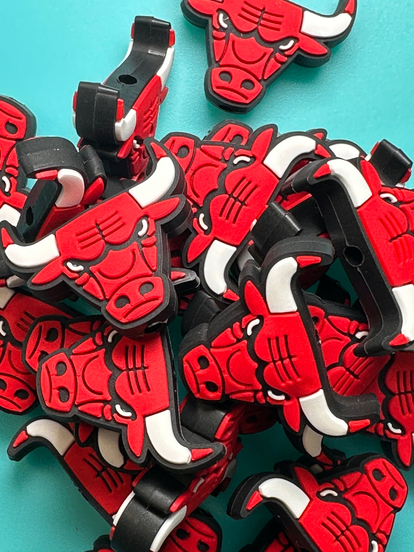 Chicago Bulls basketball focal bead