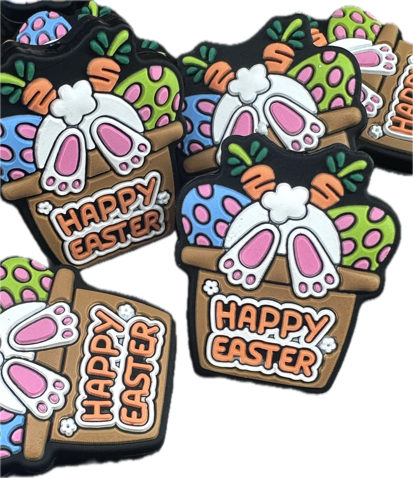 Easter bunny in truck focal bead/ silicone bead/ pen beading/ DIY/ Easter egg/ bunny ears