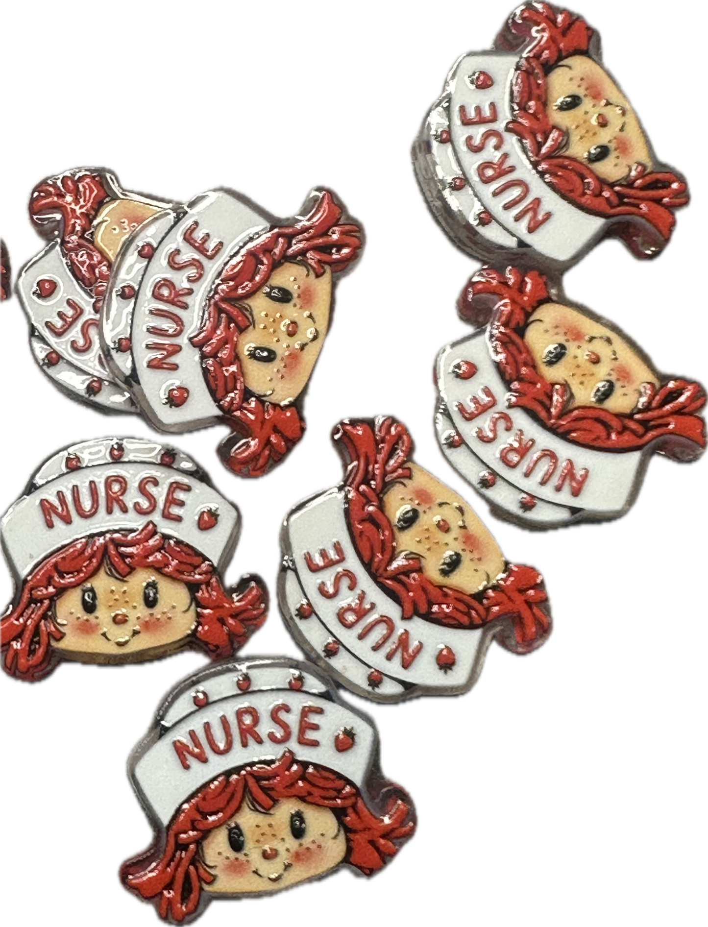 Nurse acrylic focal bead- set of 2/ focal bead/ pen beading / keychain bead/