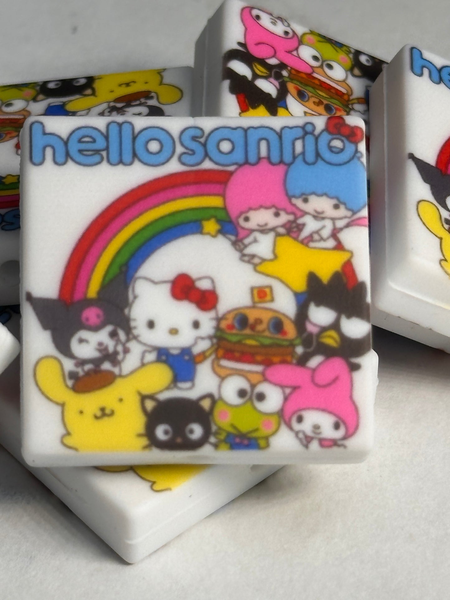 San Ku Cat Focal Bead/ beadable pen/ Silicone bead/ animal/ keychain bead/ kitty/