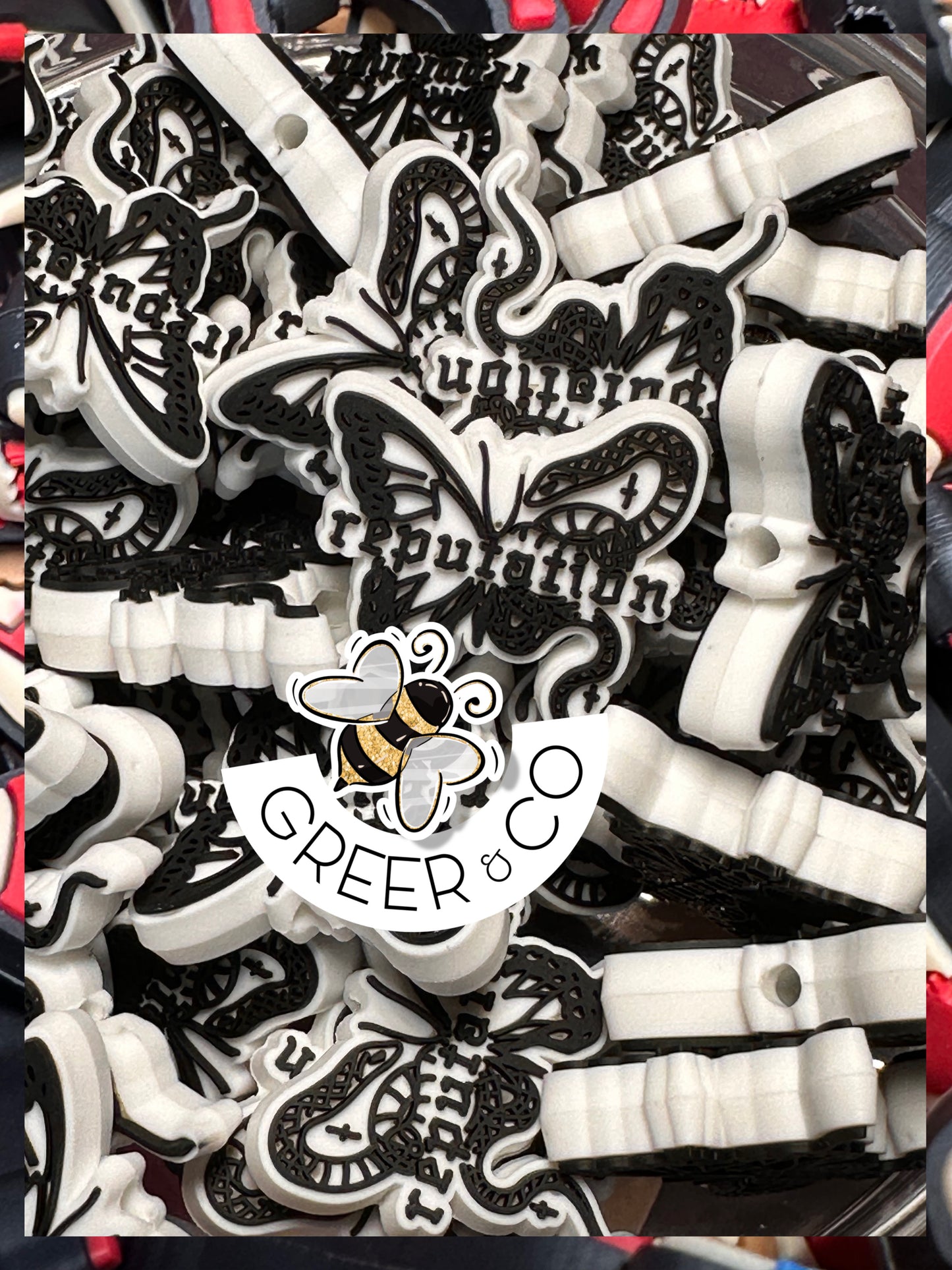 Taylor Swift focal bead / Reputation butterfly