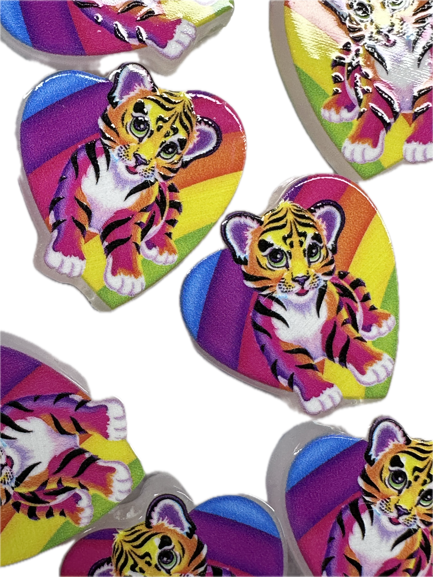 Tiger acrylic focal bead- set of 2/ focal bead/ pen beading / keychain bead/LF