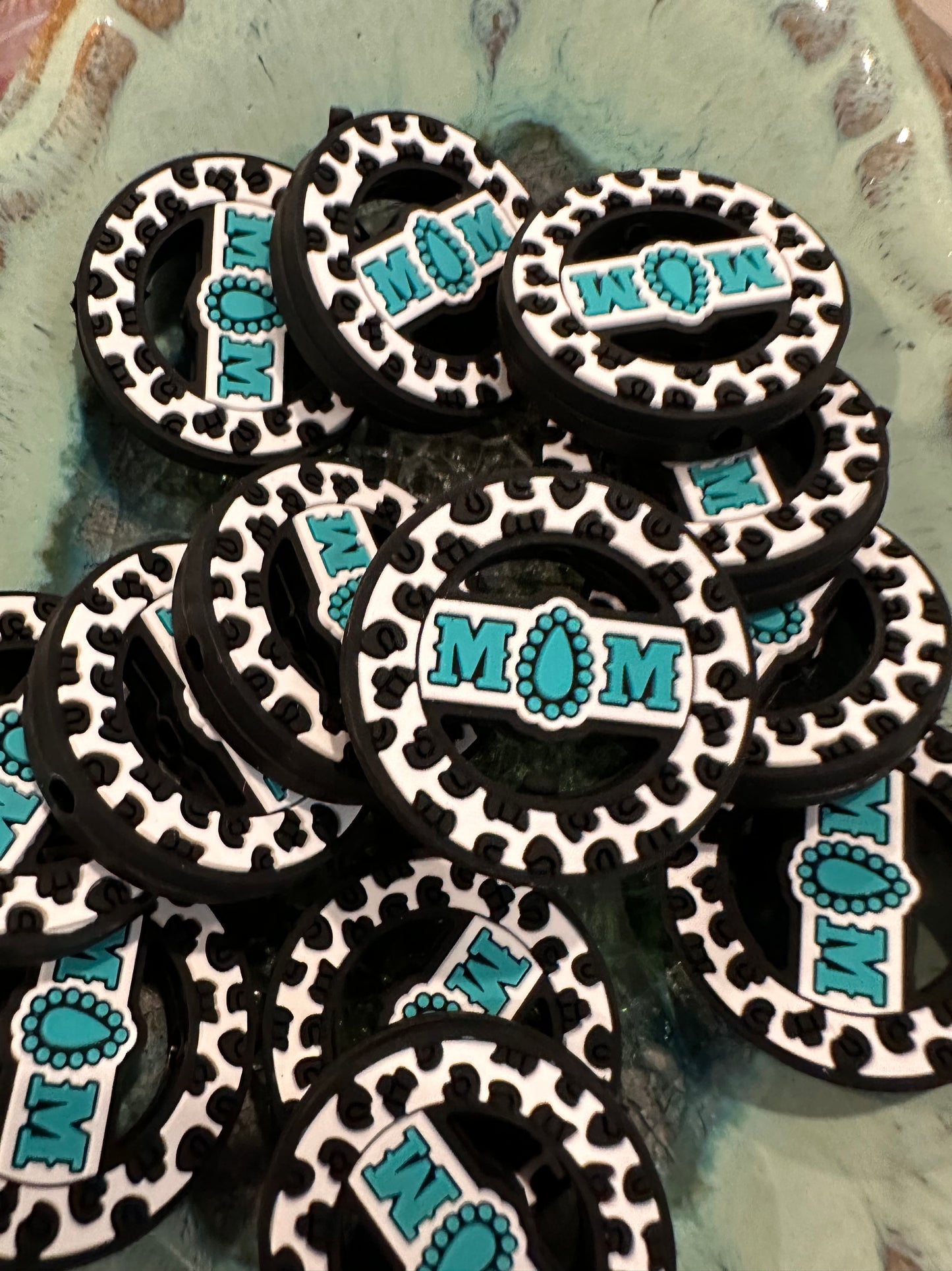 Mom silicone focal bead/ mother