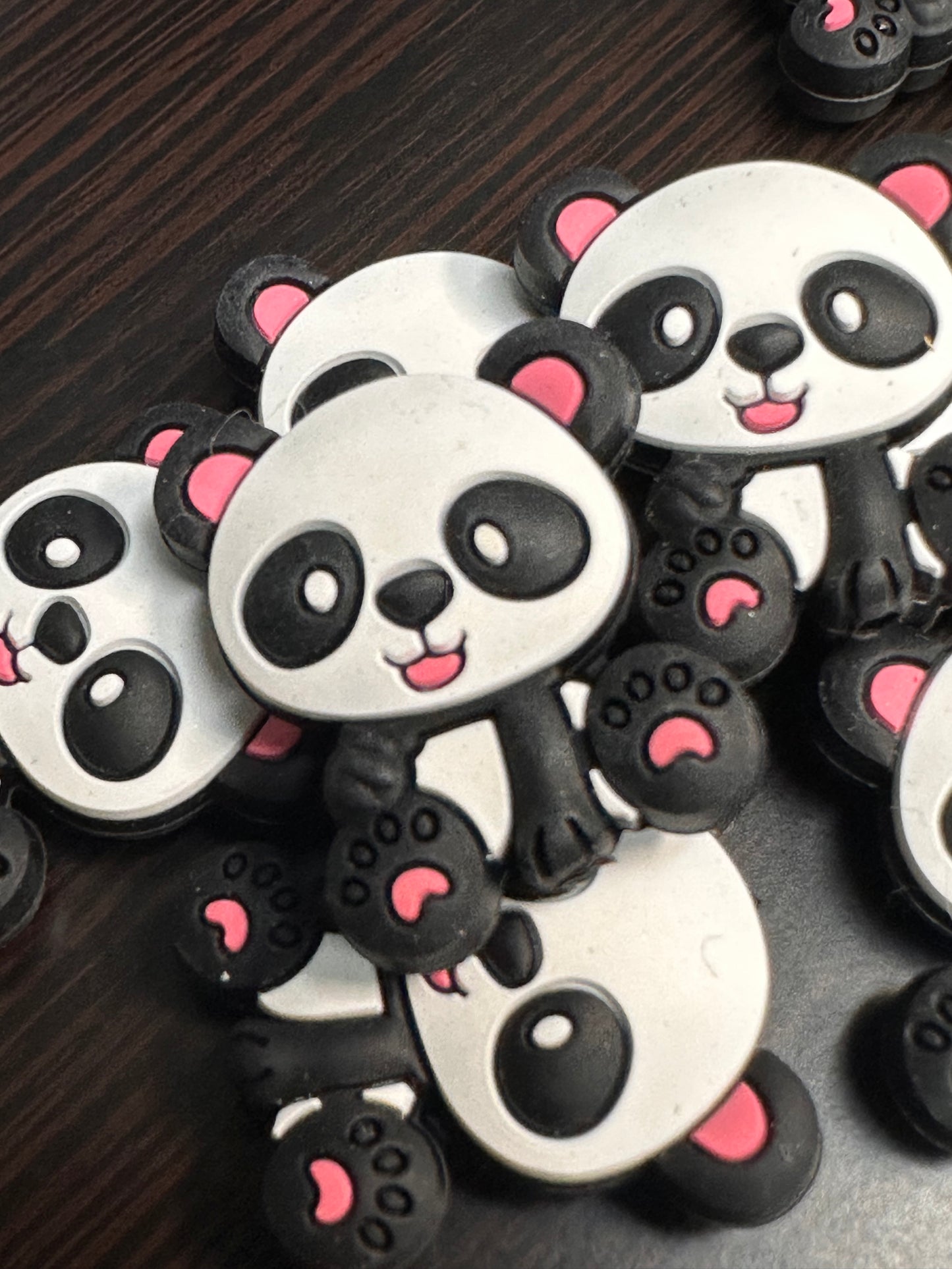 Panda bear/ Focal Bead/ beadable pen/ Silicone bead/ keychain bead/ bear